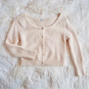 Anthropologie Kimchi Blue Fuzziest Angora Crop Cardigan S